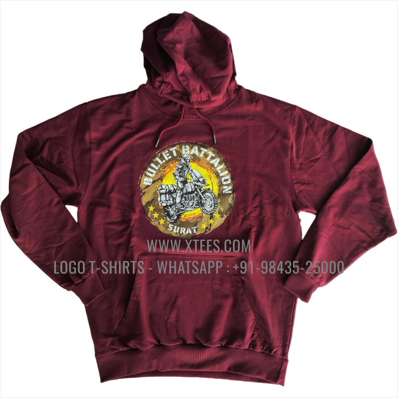 Biker Club Hoodie With Pocket