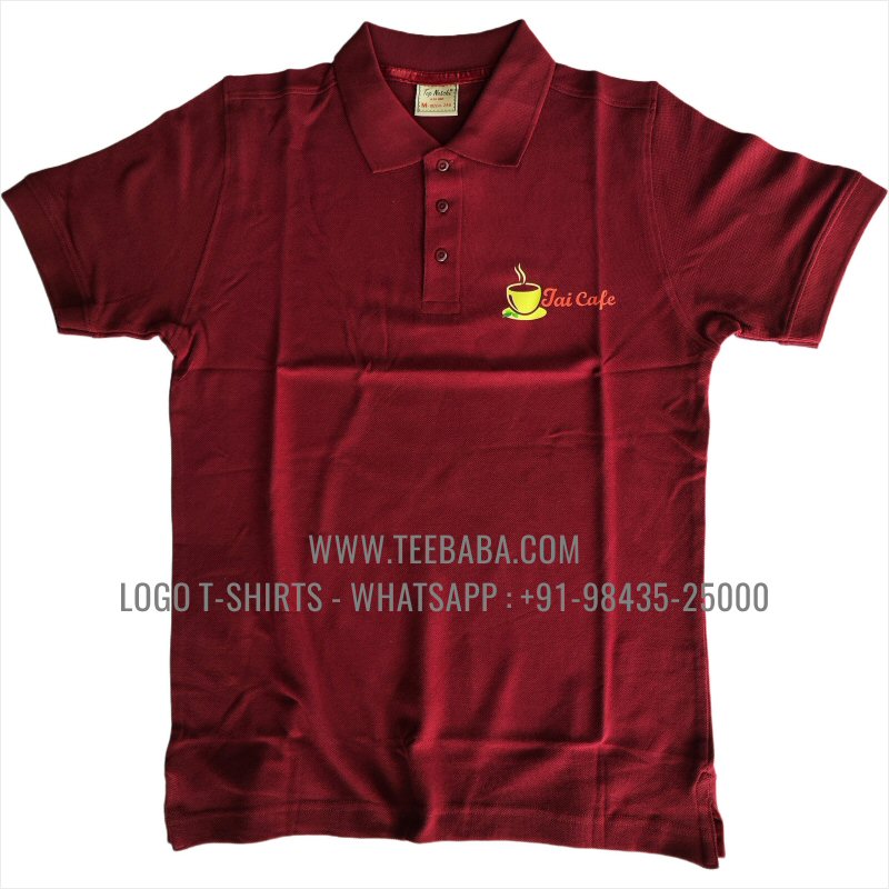 Cafe Uniform Collar Polo T-Shirt