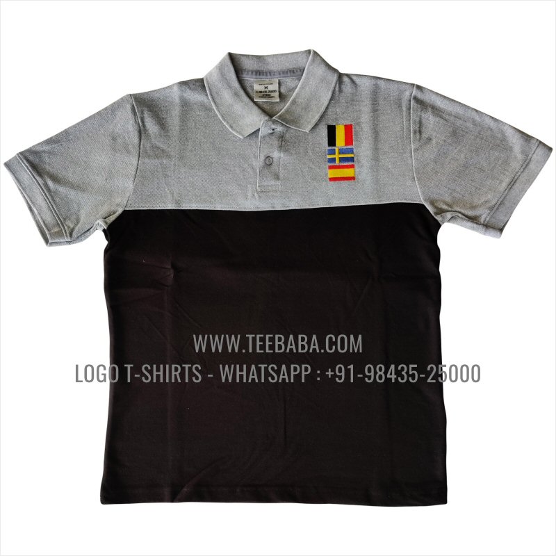 Color Block Collar Polo T-Shirt