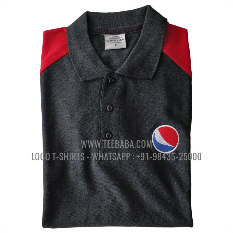 Sleeve Color Block Collar Polo T-Shirt