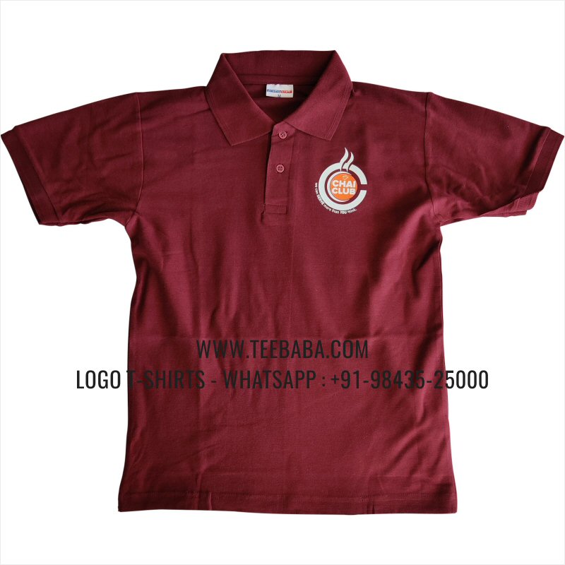 Tea Shop Uniform Collar Polo T-Shirt