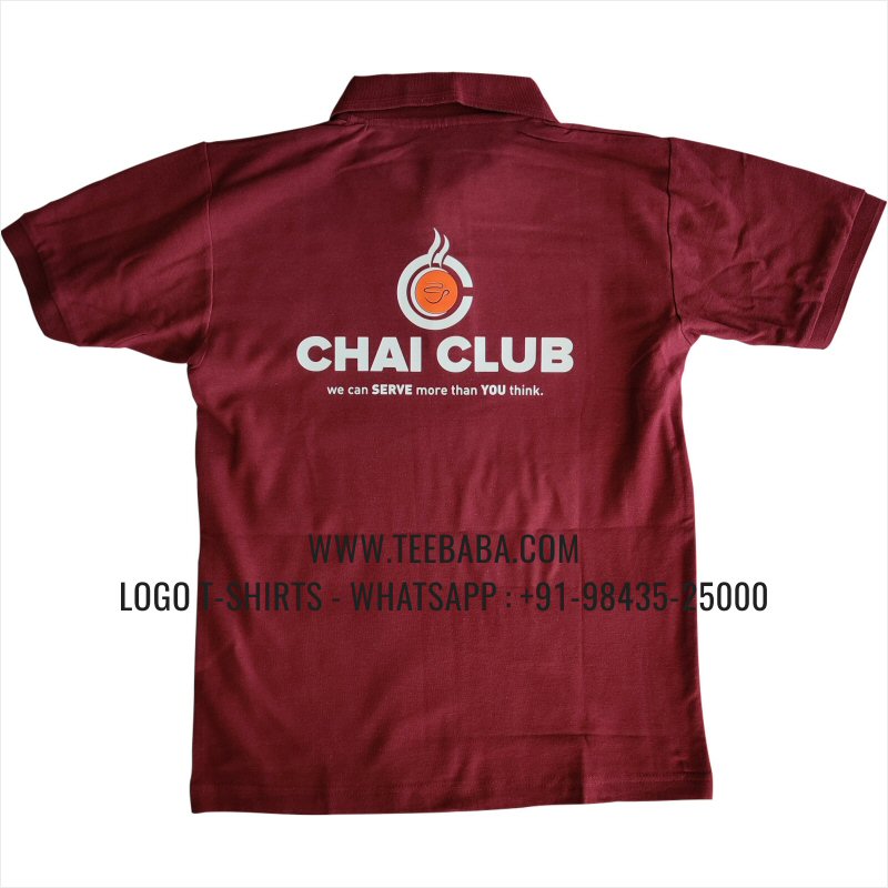 Tea Shop Uniform Collar Polo T-Shirt