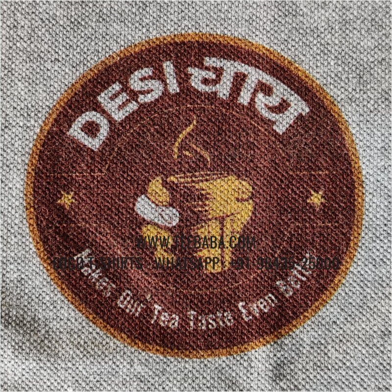 Tea Shop Uniform Collar Polo T-Shirt