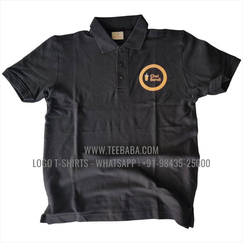 Tea Shop Uniform Collar Polo T-Shirt