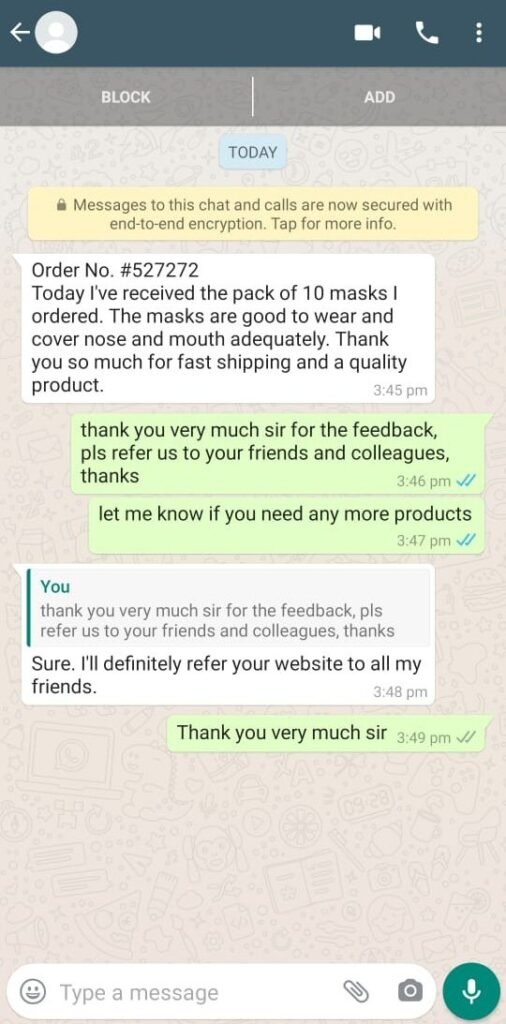 CUSTOMER FEEDBACK 354 135
