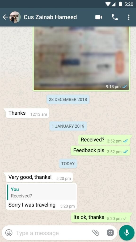 CUSTOMER FEEDBACK 432 15