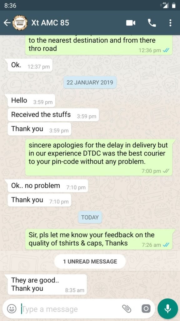 CUSTOMER FEEDBACK 434 17