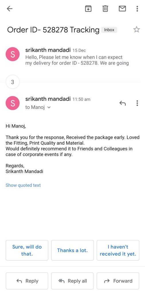 CUSTOMER FEEDBACK 241 220