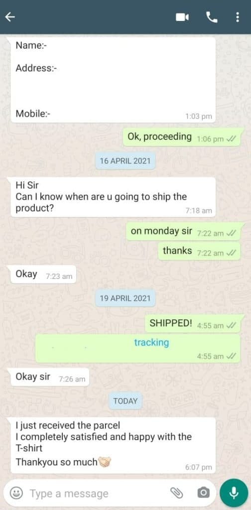 CUSTOMER FEEDBACK 281 260