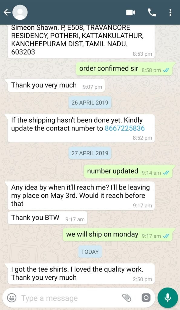 CUSTOMER FEEDBACK 447 30