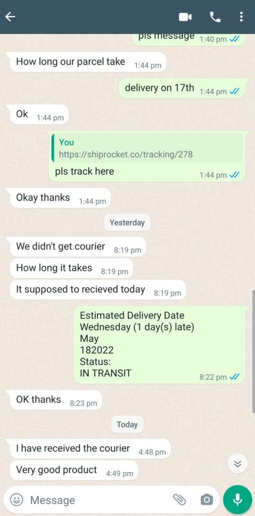 CUSTOMER FEEDBACK 212 389