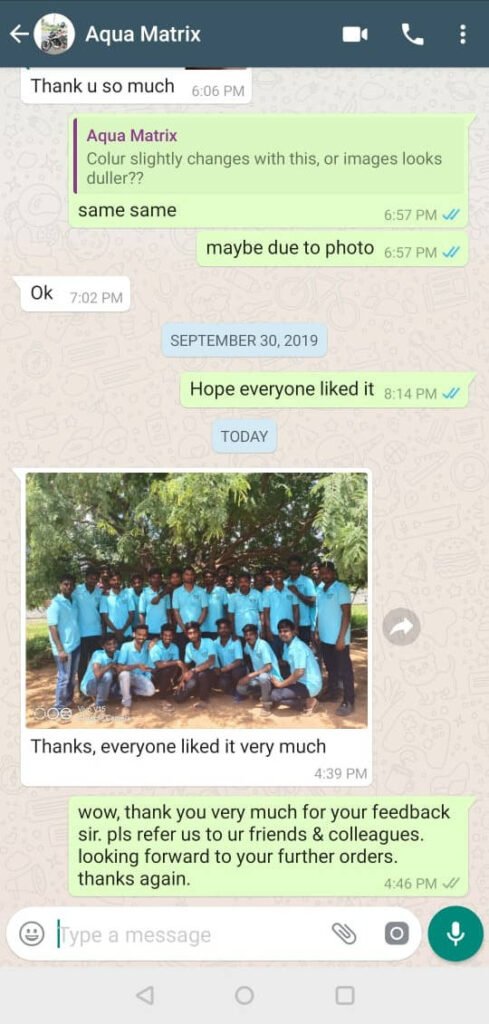 CUSTOMER FEEDBACK 501 84