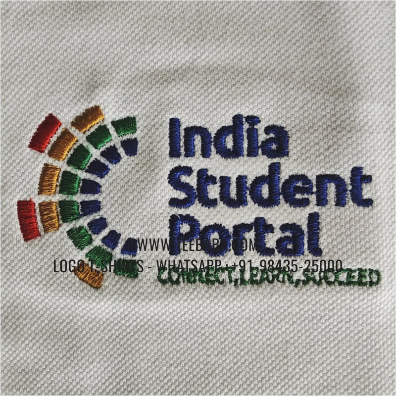 100% Cotton. 260 GSM Pique Knit Fabric. Jacquard Collar Cuff. White. Logo Embroidery. IT Company Uniform T-Shirt.