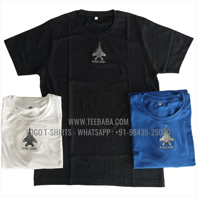 00023 pilot jacket inner crew neck t shirt logo embroidery