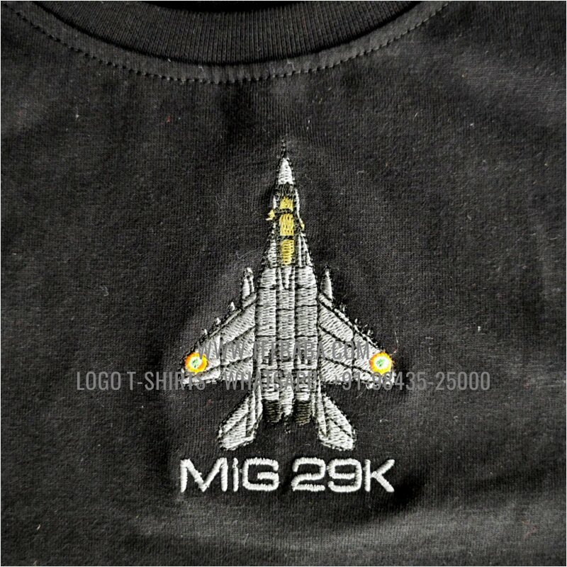 00024 logo embroidery crew neck t shirt