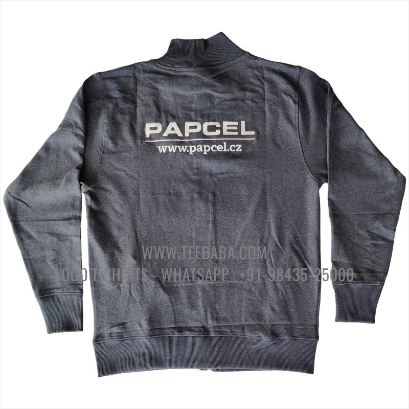 00028 navy high neck sweatshirt logo embroidery