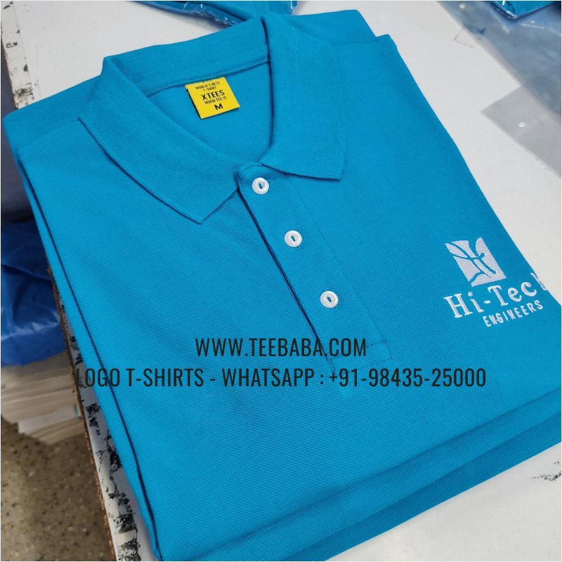 00044 india blue corporate polo logo embroidery