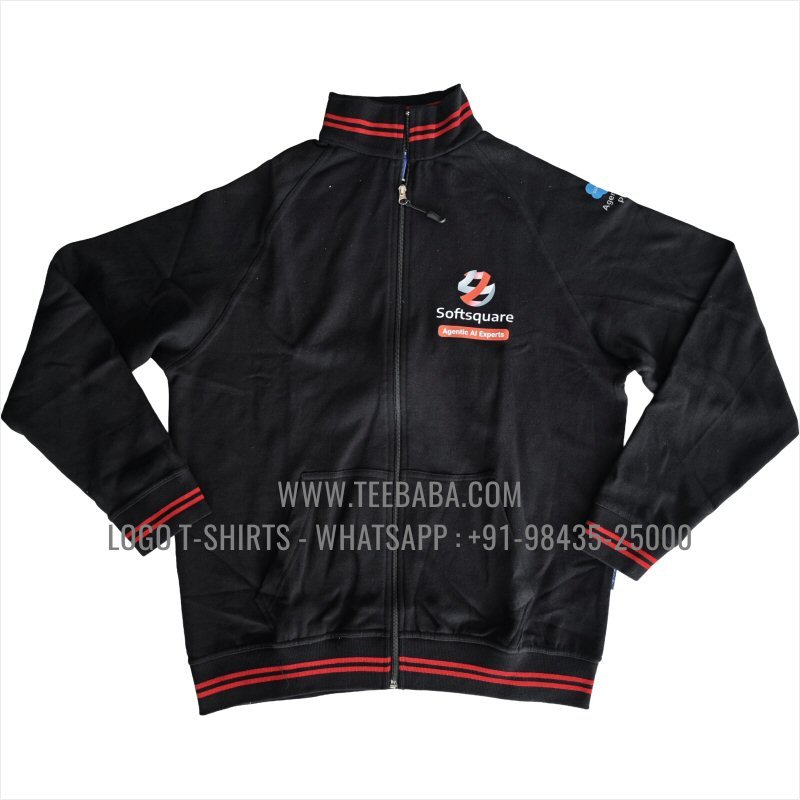 00045 black logo high neck sweatshirt logo print